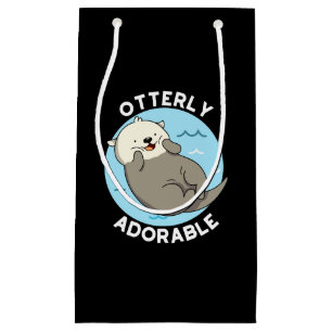 Otterly Adorable Funny Otter Pun Small Gift Bag