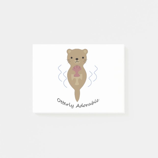 Otterly Adorable Otter Post-it Notes (Front)