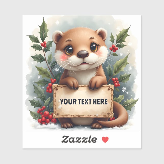 Otterly Adorable Personalizable Christmas  (Sheet)