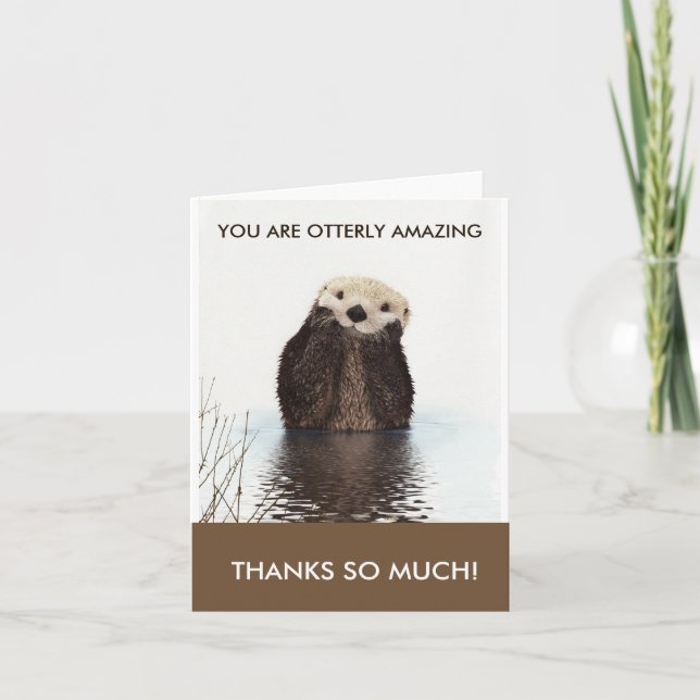 Otterly Amazing Otter Pun Thank You (Front)