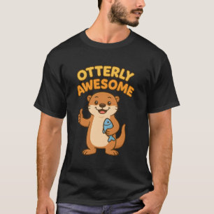 Otterly Awesome T-Shirt   Cute Animal Pun