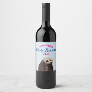 Otterly Awesome Vino/Brew Custom Wine Label