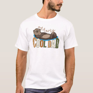 Otterly Cool Dad Otter Pun Father's Day T-Shirt