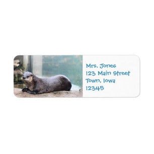Otterly cute return address label