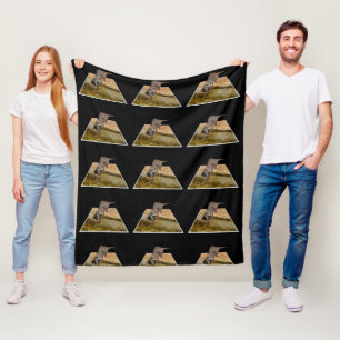 Otterly Delicious Otter Pattern , Medium Fleece Blanket