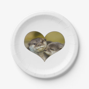 Otterly In Love Paper Plate