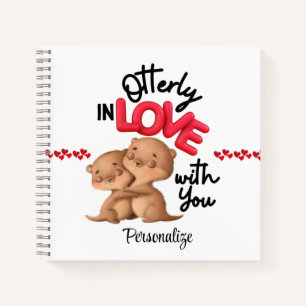 Otterly in Love with You! - Cute Kids Personalised Notebook