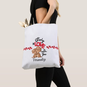 Otterly in Love with You! - Cute Valentine's Day Tote Bag