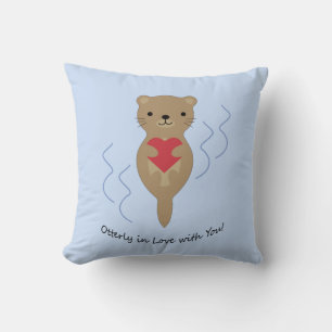 Otterly in Love with You Otter Cushion