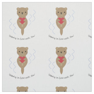 Otterly in Love with You Otter Fabric