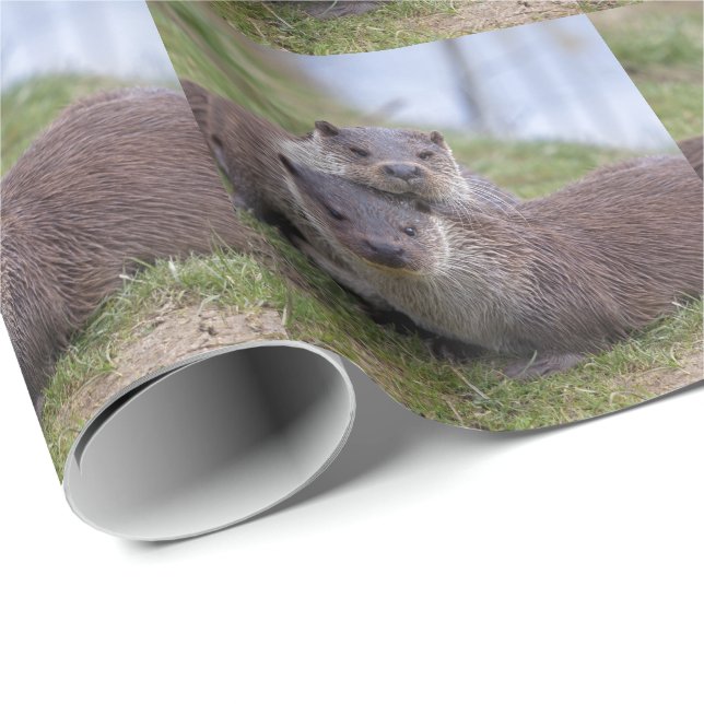 Otterly in Love Wrapping Paper (Roll Corner)