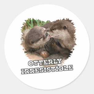 Otterly Irresistible Charm Classic Round Sticker