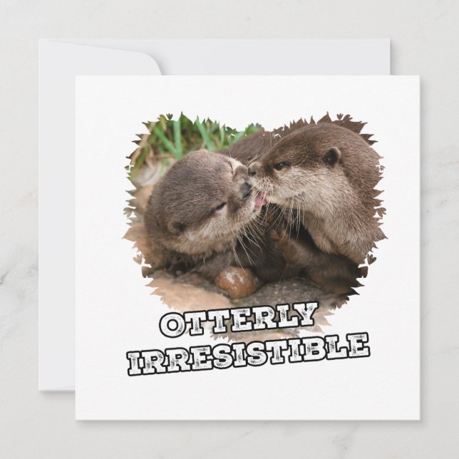 Otterly Irresistible Charm Invitation (Front)