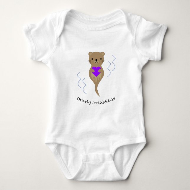 Otterly Irresistible Otter Baby Bodysuit (Front)