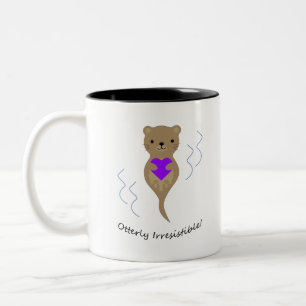 Otterly Irresistible Otter Two-Tone Coffee Mug