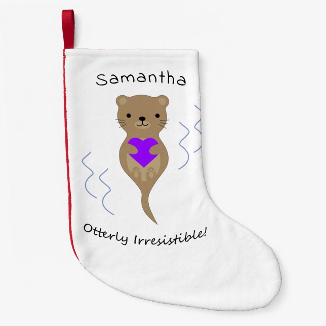 otterly irresistible small christmas stocking (Front)