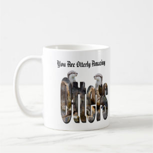 Otters And Otterly Amazing Logo, Coffee Mug