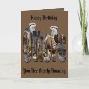 Otters And Otters Logo,Happy Birthday Card