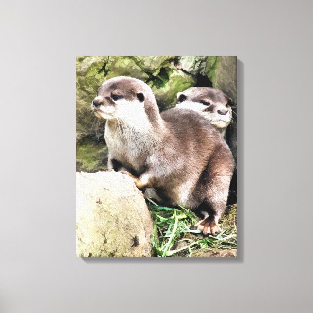 OTTERS CANVAS PRINT (Front)