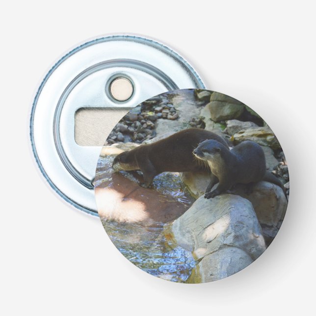Otters Drinking, Bottle Opener (Front)