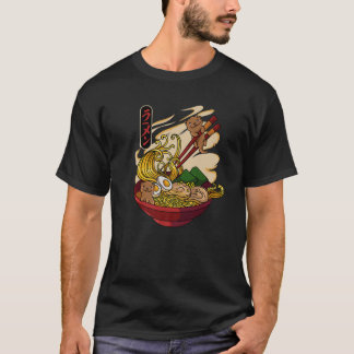Otters Eating Ramen Cute Kawaii Otters Eating Nood T-Shirt