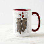 Otters Holding Hands Mug<br><div class="desc">Otters Holding Hands by Fab Funky.  Two cute otters holding hands | 191346D</div>