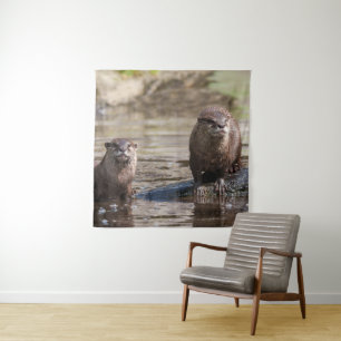 Otters in the Spotlight Tapestry
