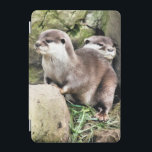 OTTERS iPad MINI COVER<br><div class="desc">A watercolor design of a pair of very cute little otters.</div>