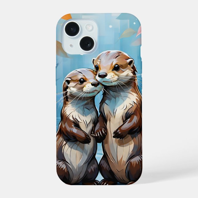 Otters iPhone 15 Case (Back)