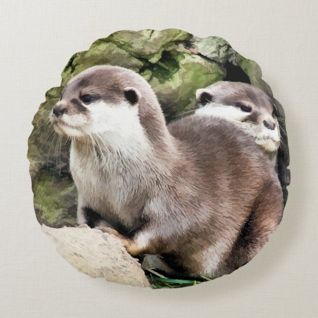 OTTERS ROUND CUSHION (Front)