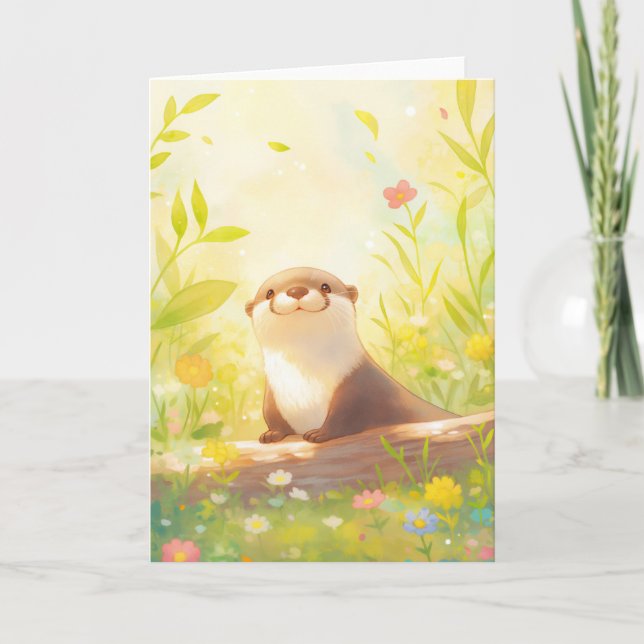 Otter's Springtime Paradise Card (Front)