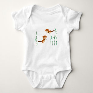Otters Swimming Baby Bodysuit