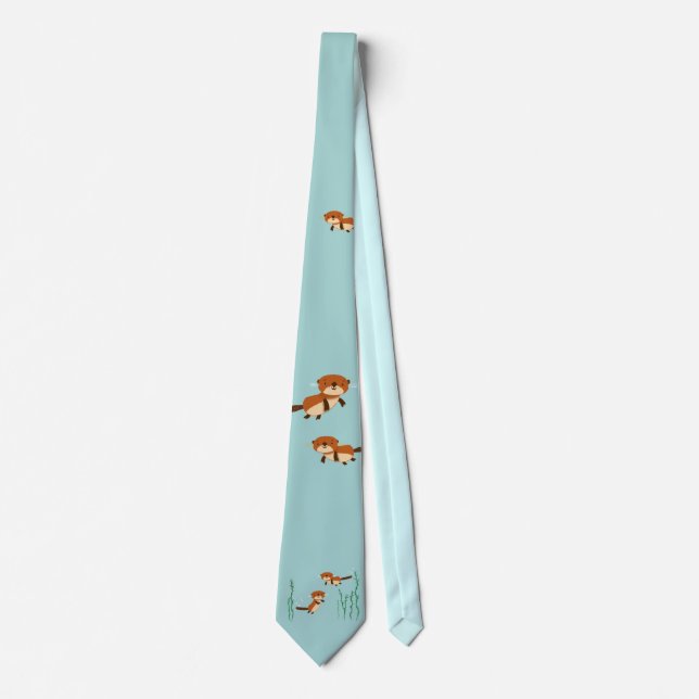 Otters Swimming Tie (Front)
