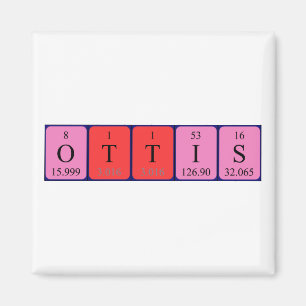 Ottis periodic table name magnet