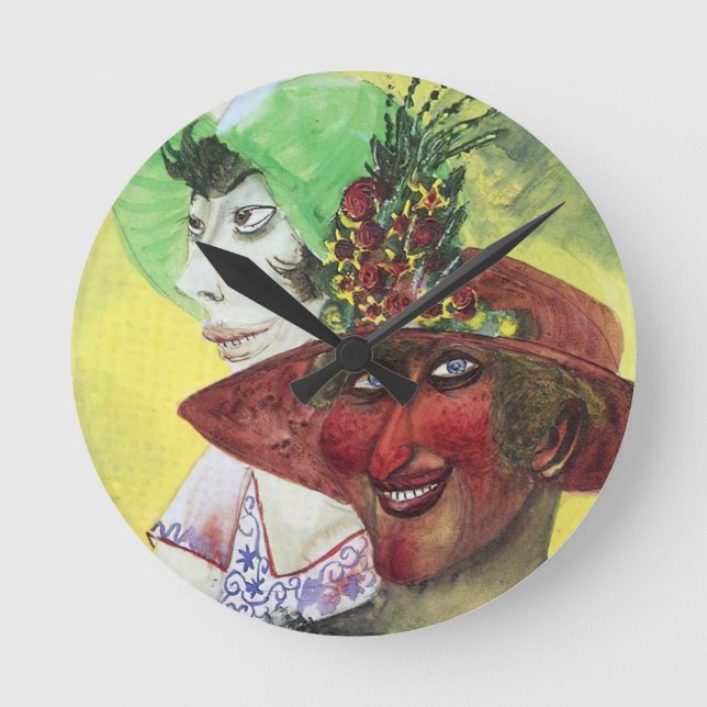 Otto Dix  Prostitutes Desk Organizer Round Clock (Front)