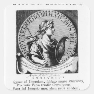 Otto IV  of Brunswick Square Sticker