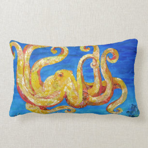 Otto - Octopus collage Lumbar Cushion