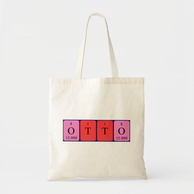 Otto periodic table name tote bag (Front)