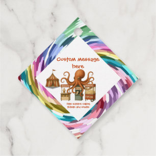 Otto’s circus snack shack favour tags