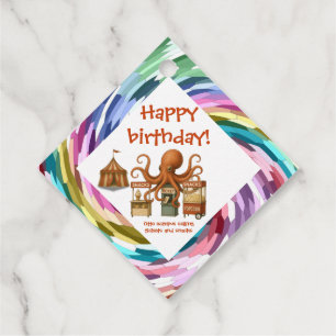 Otto’s circus snack shack favour tags