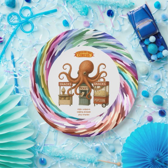 Otto’s circus snack shack paper plate (Party)