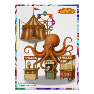 Otto’s circus snack shack poster