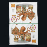 Otto’s circus snack shack tea towel<br><div class="desc">Multi-tasking is Otto’s specialty, which is lucky, since he has eight arms! Whether he’s handing out tickets, scooping popcorn, or passing cotton candy to delighted children, Otto keeps the circus running smoothly. Friendly, efficient, and always smiling, he’s the first to welcome guests to the fun. You can find lots of...</div>