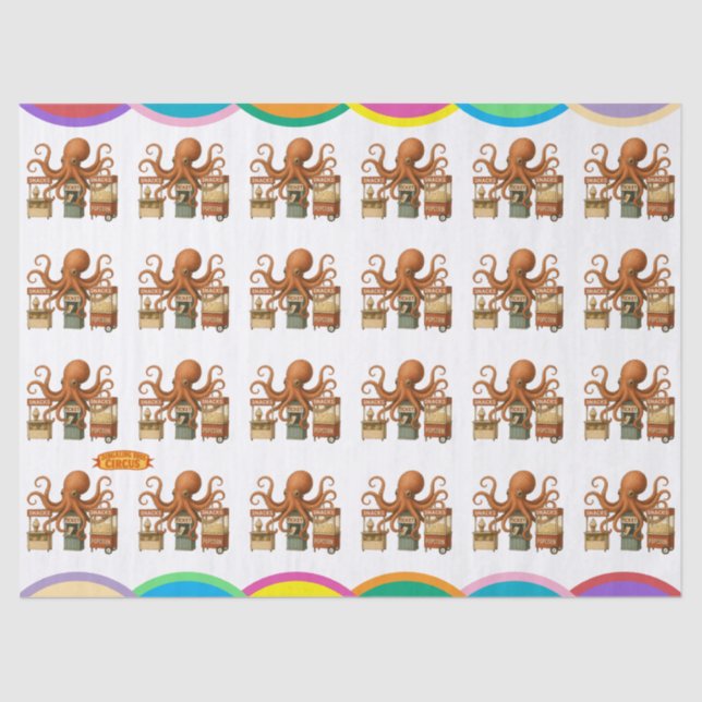 Otto’s circus snack shack tissue paper (Front)