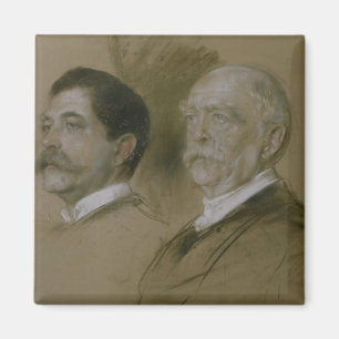 Otto von Bismarck and his Son Herbert Magnet