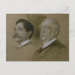 Otto von Bismarck and his Son Herbert Postcard