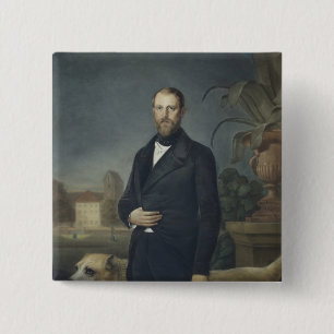 Otto von Bismarck, c.1850 15 Cm Square Badge