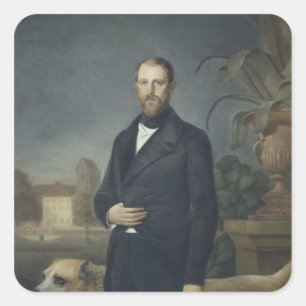 Otto von Bismarck, c.1850 Square Sticker