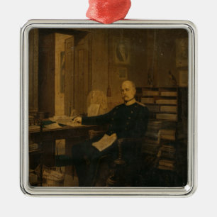 Otto von Bismarck in his Study Metal Tree Decoration