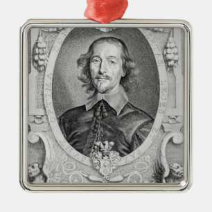 Otto von Guericke (1602-86) from 'Portraits des Ho Metal Ornament